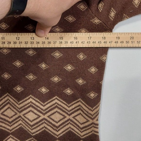 Athleta Teton Cardigan Full Zip LS Wool Nylon Blend Sweater Womens Large Brown - Picture 7 of 9